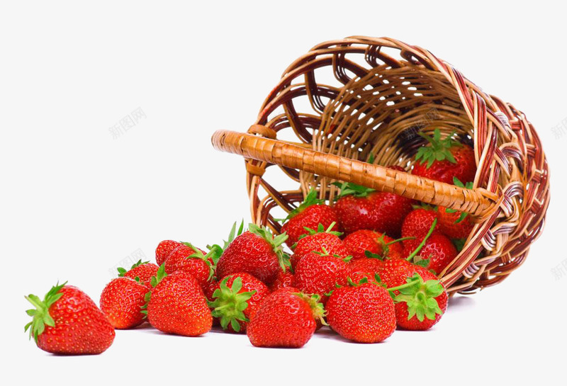 一篮子草莓png免抠素材_新图网 https://ixintu.com png素材 水果 篮子 草莓