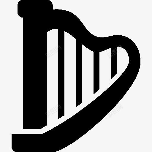 MusicHarpIcon图标png_新图网 https://ixintu.com harp music 竖琴 音乐