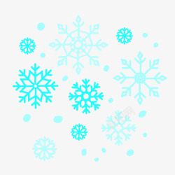 蓝色小清新圣诞背景蓝色雪花高清图片
