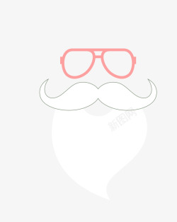 鲁迅眼镜胡子圣诞老人胡子高清图片