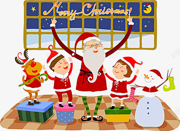 圣诞欢呼的孩子png免抠素材_新图网 https://ixintu.com 免扣圣诞 免扣欢呼的孩子 圣诞老人 圣诞节 欢呼的孩子
