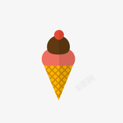 巧克力草莓冰淇淋素材