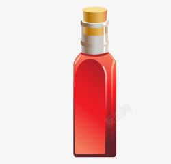 红色瓶装素材