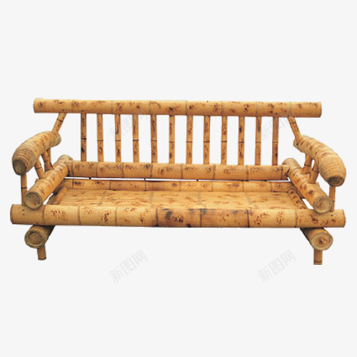 长条椅子png免抠素材_新图网 https://ixintu.com 休息 休闲 可以座很多的人的椅子 用竹子编制的椅子 竹椅 舒服 长椅