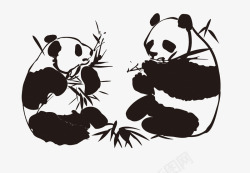 镡婄尗熊猫吃竹子高清图片