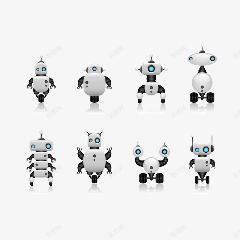 大型卡通机器人png免抠素材_新图网 https://ixintu.com 创意机械人 卡通机器人 机器图片