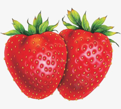 丹东草莓红草莓元素高清图片