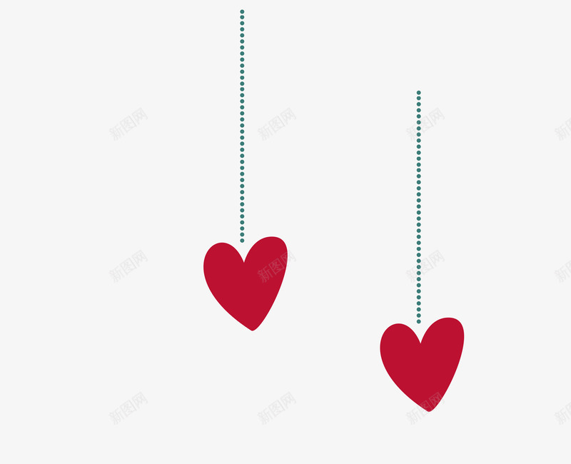 心形挂饰挂花矢量图eps免抠素材_新图网 https://ixintu.com 心形 挂花 挂饰 矢量素材 矢量图