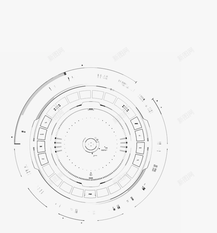 魔法阵png免抠素材_新图网 https://ixintu.com 圆圈 科技 齿轮