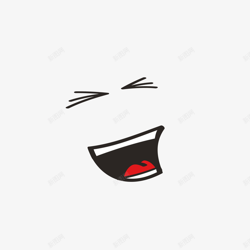 大笑黑色卡通表情矢量图eps免抠素材_新图网 https://ixintu.com 卡通 卡通线条 卡通表情 可爱表情 大笑 表情 黑色 黑色线条 矢量图