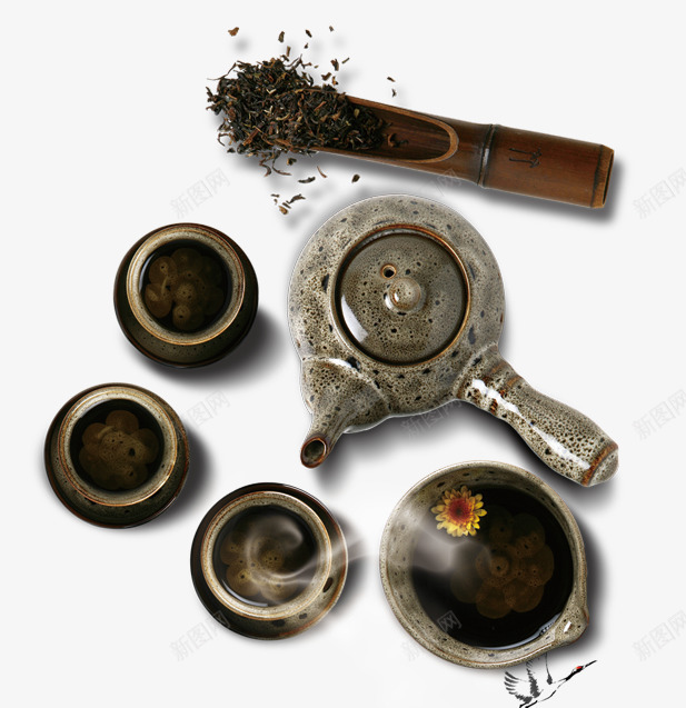 茶具png免抠素材_新图网 https://ixintu.com 中国风 煮茶茶具 茶具 茶叶 茶壶 茶文化