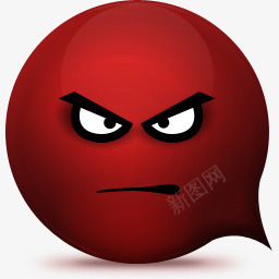 红色发怒表情png免抠素材_新图网 https://ixintu.com 发怒 红色 表情