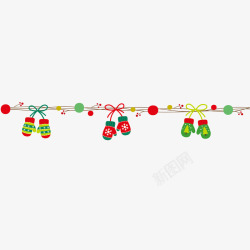 冬季地板袜圣诞彩色边框插画矢量图高清图片