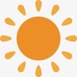 橘黄色小太阳图标图标