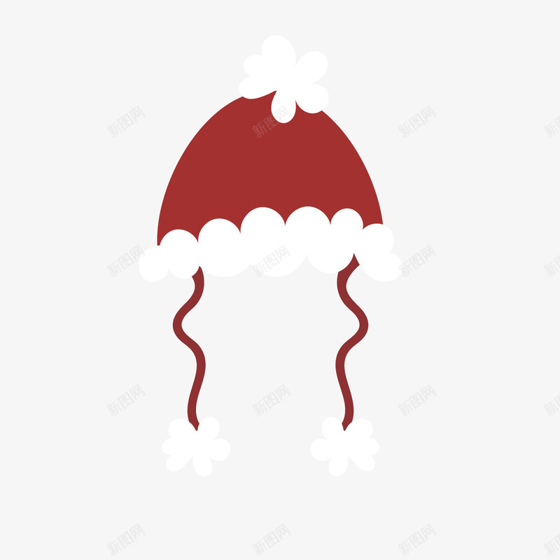 红色喜庆圣诞帽子矢量图ai免抠素材_新图网 https://ixintu.com 圣诞 帽子 平面 礼物 红色 节日 设计 矢量图