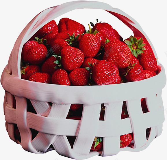 一篮草莓png免抠素材_新图网 https://ixintu.com 新鲜水果 水果 水果篮 草莓