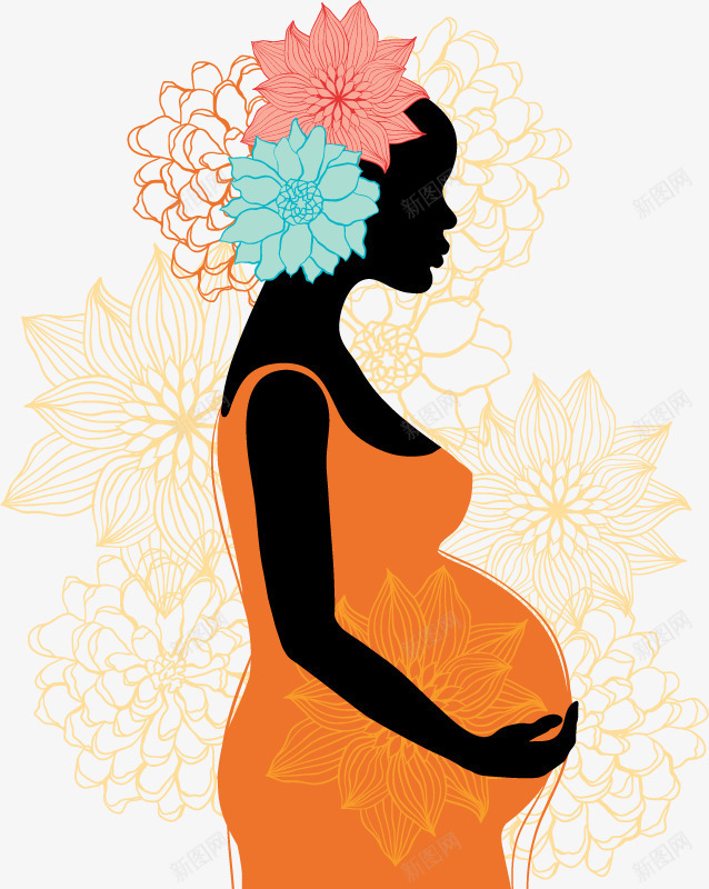 卡通孕妇png免抠素材_新图网 https://ixintu.com 准妈妈 孕妇 怀孕 母亲形象 母婴 母爱 矢量素材