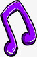 紫色音符蜡笔手绘卡通png免抠素材_新图网 https://ixintu.com 卡通 紫色 蜡笔 音符