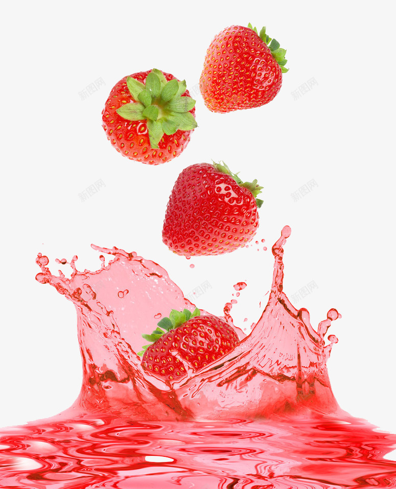 美味草莓汁png免抠素材_新图网 https://ixintu.com 红色 美味 草莓汁