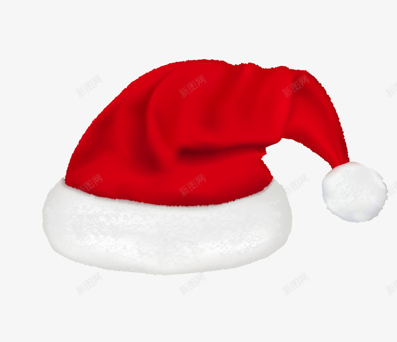 圣诞帽红色帽子png免抠素材_新图网 https://ixintu.com 圣诞帽 帽子 红色