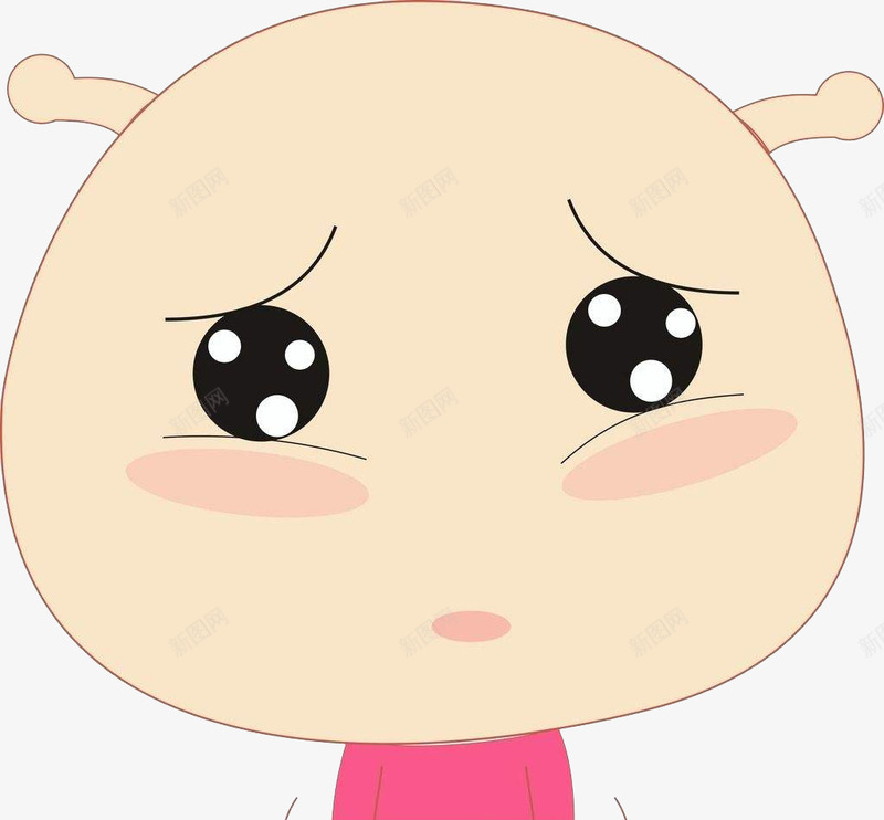 粉色可怜小猪表情png免抠素材_新图网 https://ixintu.com 卡通表情 可怜表情 小猪