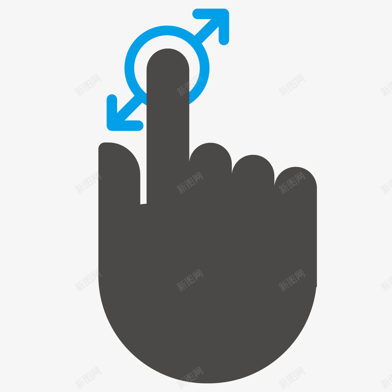 点击首饰app图标iconpng_新图网 https://ixintu.com app图标 icon 图标 手势 手指 抓住手 抓手 点击 点击的手 箭头 鼠标