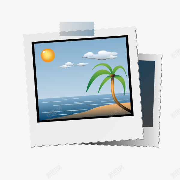 大海风景卡通照片png免抠素材_新图网 https://ixintu.com 卡通 大海 拍立得 沙滩 海景照片 照片 相机 相片 风景