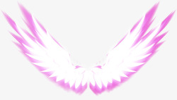 紫色梦幻翅膀天使素材