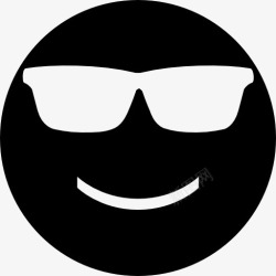山楂Emoji填补牙齿黑色太阳镜表情符号的图标高清图片