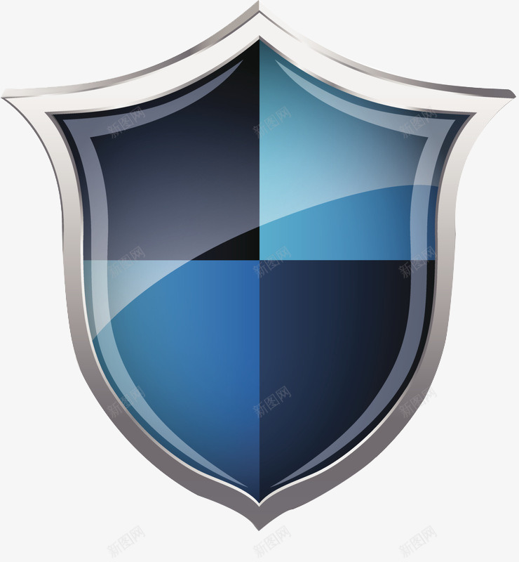 安全盾牌png免抠素材_新图网 https://ixintu.com 可靠 坚固的盾牌 科技 蓝色