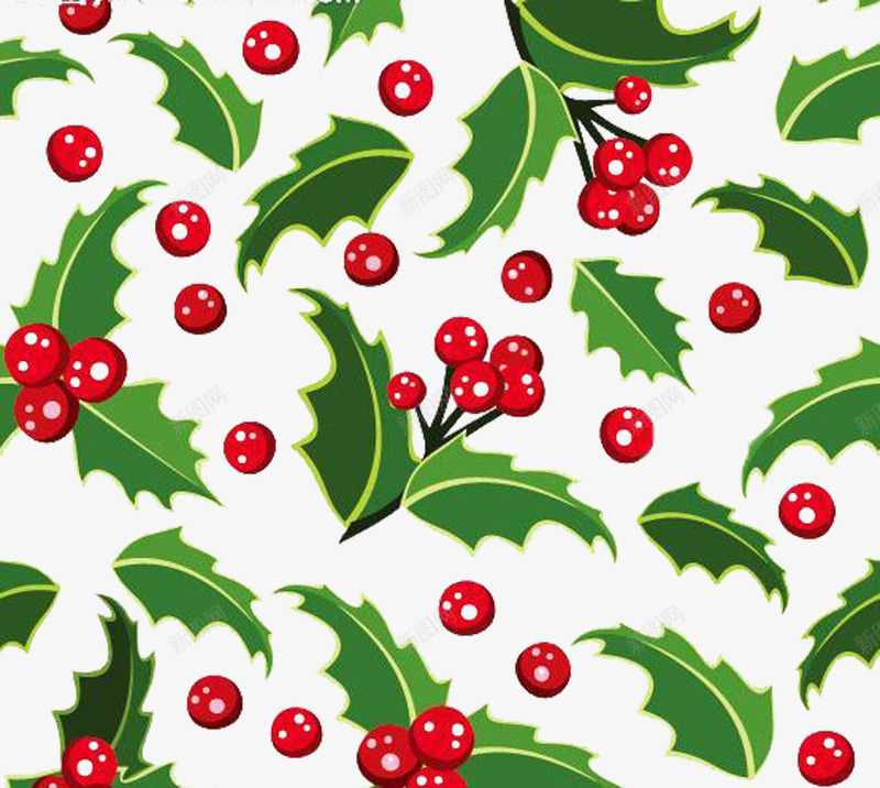 圣诞樱桃png免抠素材_新图网 https://ixintu.com 卡通 圣诞素材 圣诞装饰 底纹 樱桃 水果 红色 绿叶