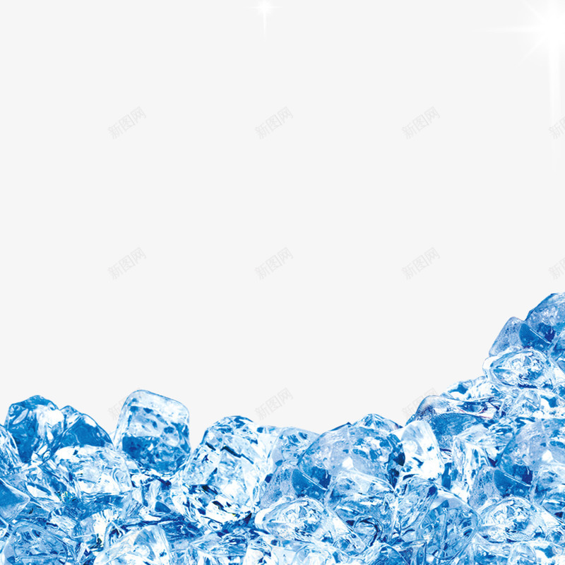 晶块冰块psd免抠素材_新图网 https://ixintu.com 冰块 晶块 晶块冰块 蓝色