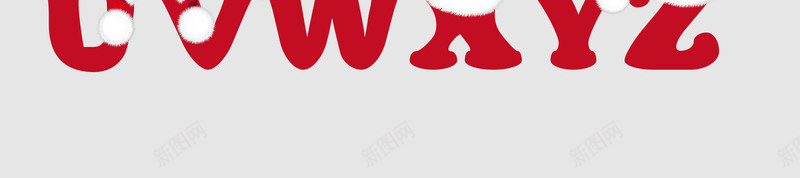 圣诞节主题英文字母png免抠素材_新图网 https://ixintu.com 可爱 圣诞帽子 圣诞节快乐 字体设计 红创意设计 节日字体 英文字母