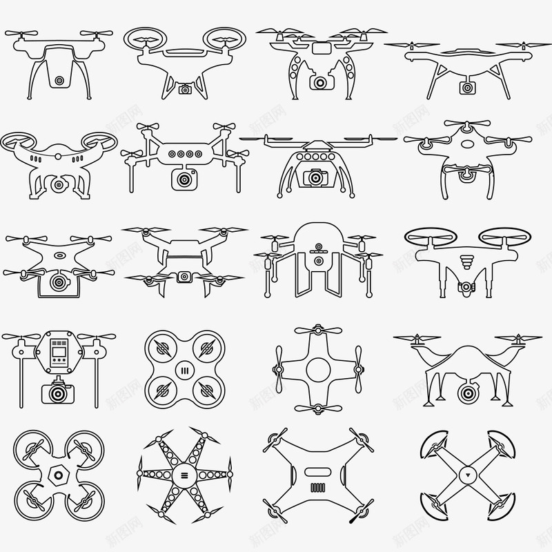 无人机png免抠素材_新图网 https://ixintu.com 拍摄 无人机 无人机演出 科技 航模 飞行 飞行器 高科技