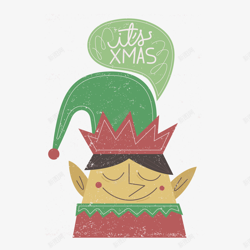 彩绘圣诞精灵贺卡png免抠素材_新图网 https://ixintu.com 卡通圣诞精灵免费png下载 圣诞精灵 圣诞精灵矢量图 彩绘圣诞精灵贺卡