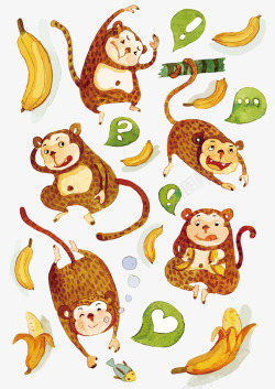 感叹号免费下载猴子和香蕉高清图片