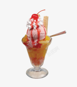 水果冰淇淋曲奇杯素材