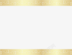 金色纹饰中国风金色花边框架高清图片