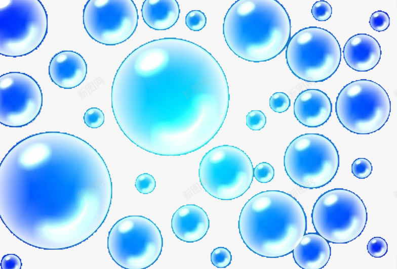 一堆泡泡png免抠素材_新图网 https://ixintu.com 气泡 水 水下气泡 泡泡 蓝色