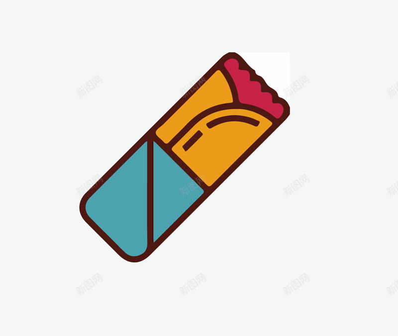 卤肉卷图标png_新图网 https://ixintu.com icon 卤肉卷 早餐卷饼 特色小吃 肉 食物 饼 鸡蛋卷