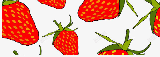 卡通草莓底纹背景png免抠素材_新图网 https://ixintu.com 卡通草莓 卡通草莓底纹 卡通草莓背景 矢量卡通草莓