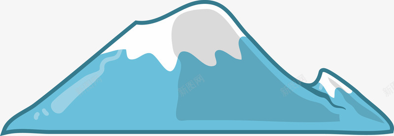 手绘雪山png免抠素材_新图网 https://ixintu.com 卡通 大自然 手绘 雪域高原 雪山 风光风光 高山