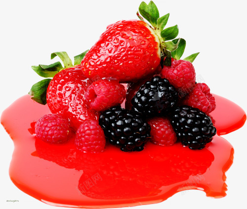 融化的草莓桑葚png免抠素材_新图网 https://ixintu.com 果实 果汁 水果 浆果 红色