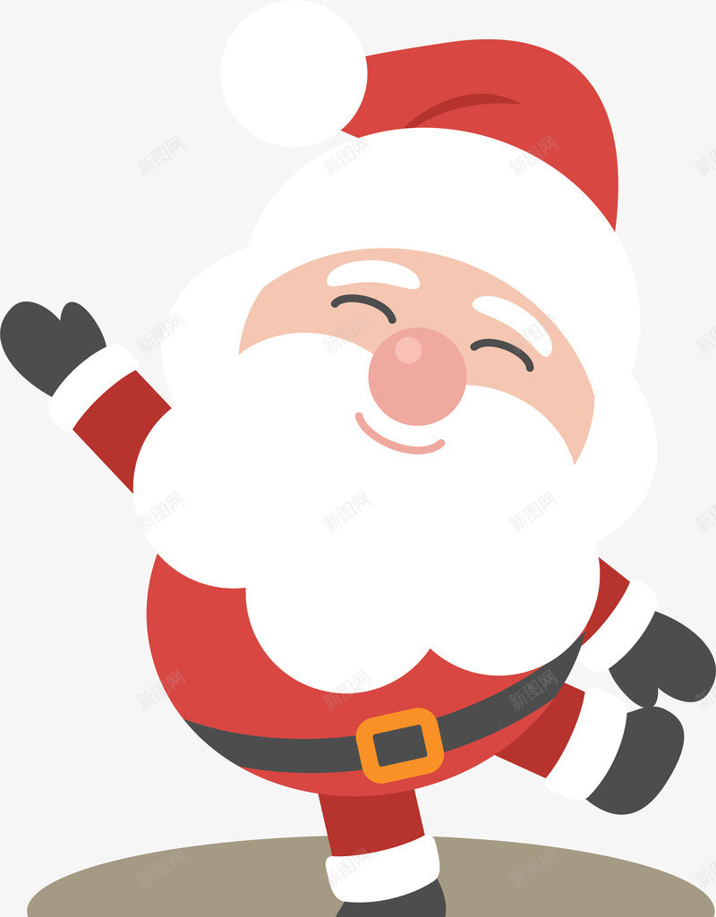 扁平化微笑的圣诞老人png免抠素材_新图网 https://ixintu.com 图案 圣诞老爷爷 圣诞节 微笑 扁平化 欢乐 红色
