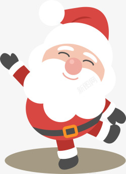 圣诞爷爷红色优惠券扁平化微笑的圣诞老人高清图片