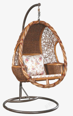 木质古典编花吊篮椅素材