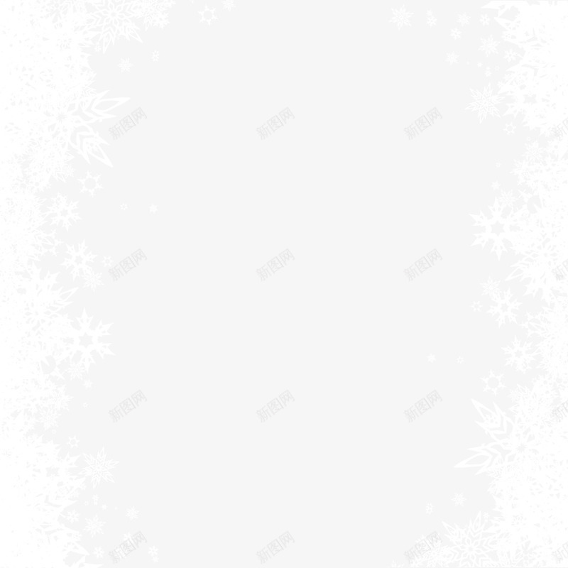 白色雪花装饰边框元素矢量图ai免抠素材_新图网 https://ixintu.com 天气 寒冷 白色 纹理 装饰 边框 雪花 矢量图