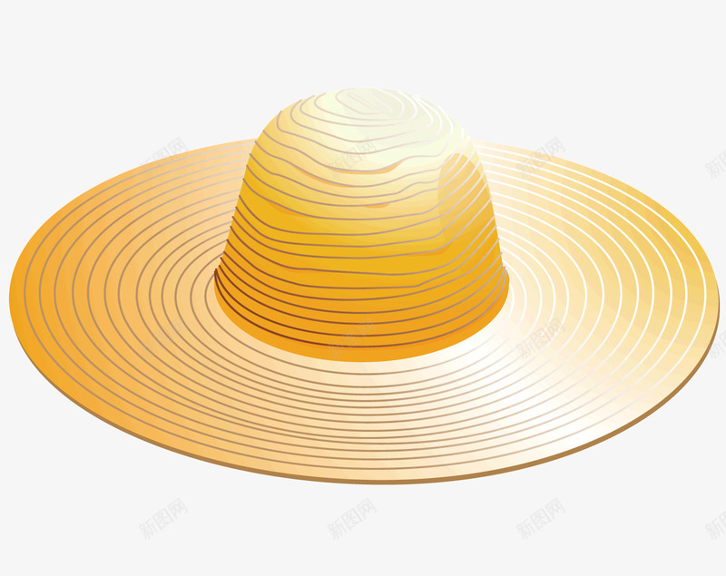 一个黄色帽子png免抠素材_新图网 https://ixintu.com 卡通 帽子 斑纹 花纹 草帽 装饰 黄色的物品