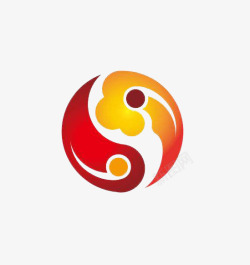 红色中国铁塔logo中医太极logo图标高清图片