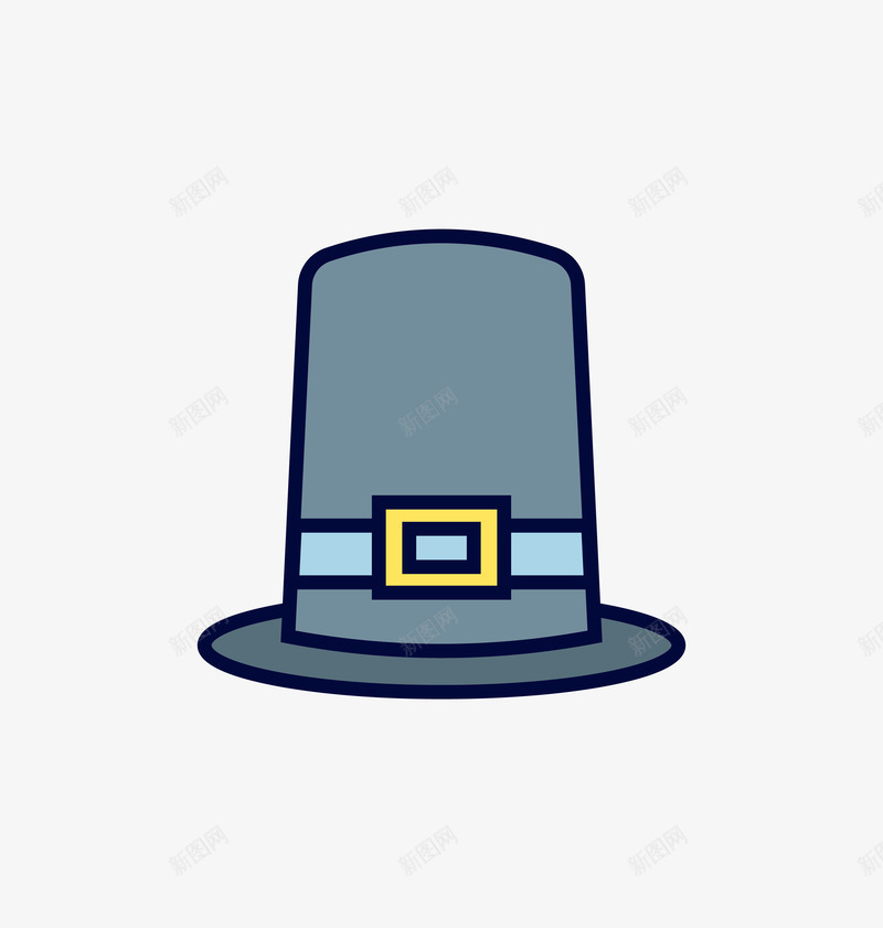 蓝色手绘的高帽子png免抠素材_新图网 https://ixintu.com 动漫动画 卡通手绘 帽子 帽子装饰 蓝色帽子 装饰图 高帽子